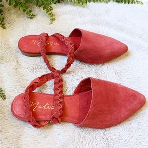 Matisse Alan Braided suede flat
